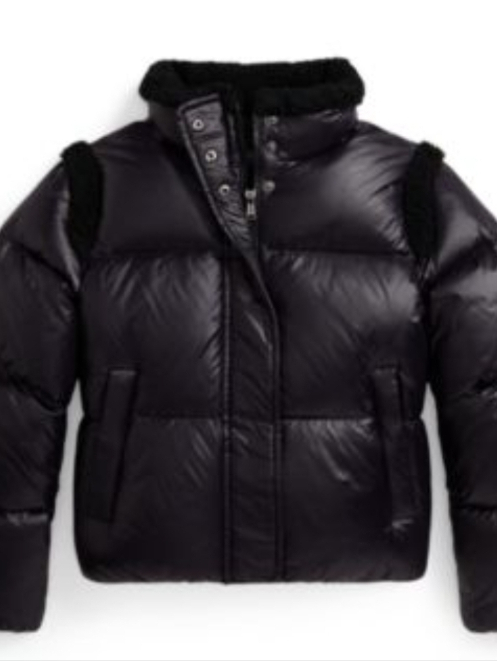 Labor Day Sale NWT- Polo Black Coat SIZE 16 L, CAN FIT A XS OR S WOMEN PETITE - Picture 2 of 4